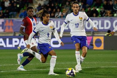 Saïmon Bouabré, en el partido entre Francia y Noruega