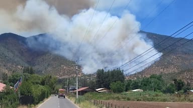 Se mantiene combate al incendio forestal en Melipilla: Conaf reporta más de 100 hectáreas afectadas