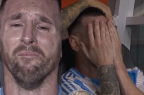 El desconsolado llanto de Lionel Messi tras abandonar la final de la Copa América por lesión