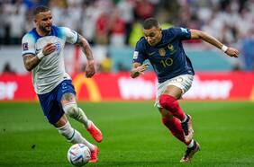 El desprecio de Kyle Walker a Kylian Mbappé: el defensa de Inglaterra deja con la mano estirada a la estrella de Francia