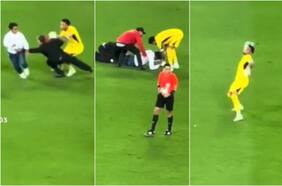 Y todo por querer una foto con Lionel Messi: Gallese se enfurece y arroja el celular de un hincha