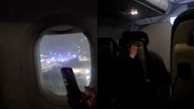 Registran el angustiante aterrizaje de un avión en medio de intensas lluvias en Concepción