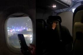 Registran el angustiante aterrizaje de un avión en medio de intensas lluvias en Concepción