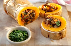 Un zapallo relleno de sabor y color