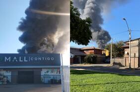 Bomberos controla gran incendio que afectó a mall chino en Renca