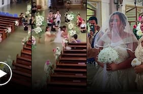 Ni la fuerza de la naturaleza impidió que esta novia llegara al altar para casarse