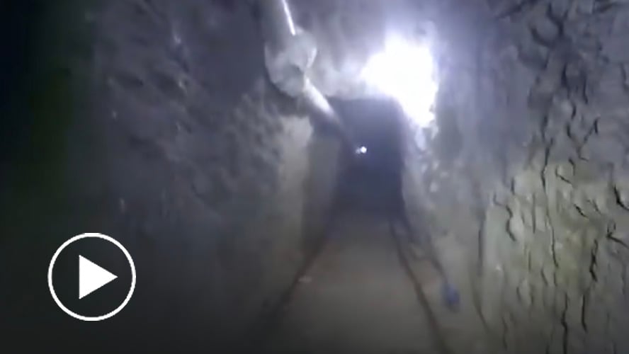 Descubren narcotunel en la frontera de México con Estados Unidos: incautaron más de una tonelada de cocaína