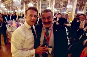 Andrónico Luksic participó en exclusivo encuentro empresarial francés, invitado por Emmanuel Macron