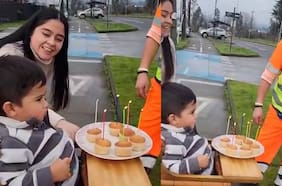 Bebé de dos años celebró su cumpleaños con sus héroes: los recolectores de basura en Valdivia