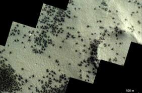 Sonda europea capta extrañas “arañas” en Marte, en una zona conocida como La Ciudad Inca