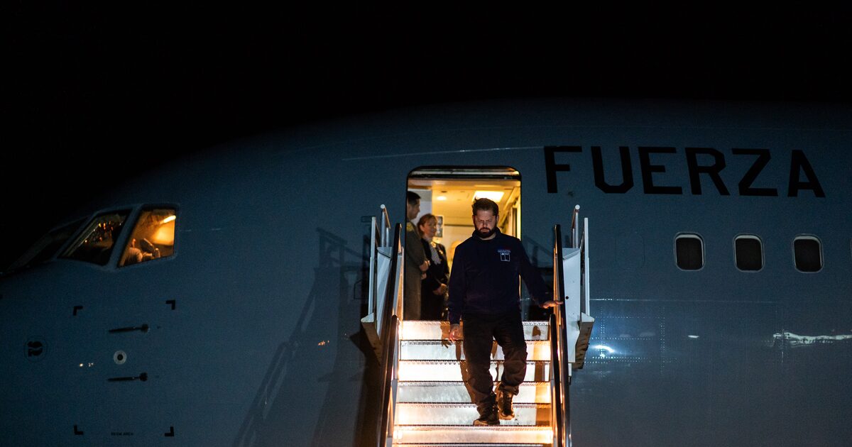 Presidente Boric arriba a Base Aérea Chabunco Presidente Boric arriba a Base Aérea Chabunco