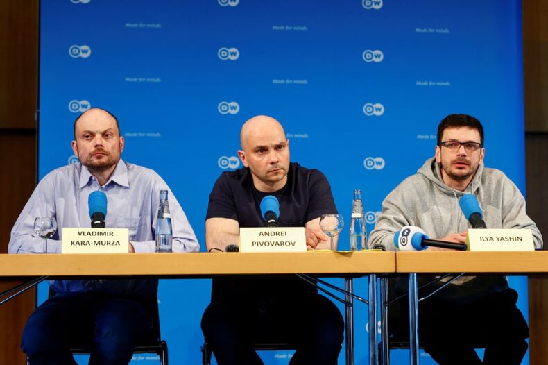Vladimir Kara-Murza, Andrei Pivovarov and Ilya Yashin.