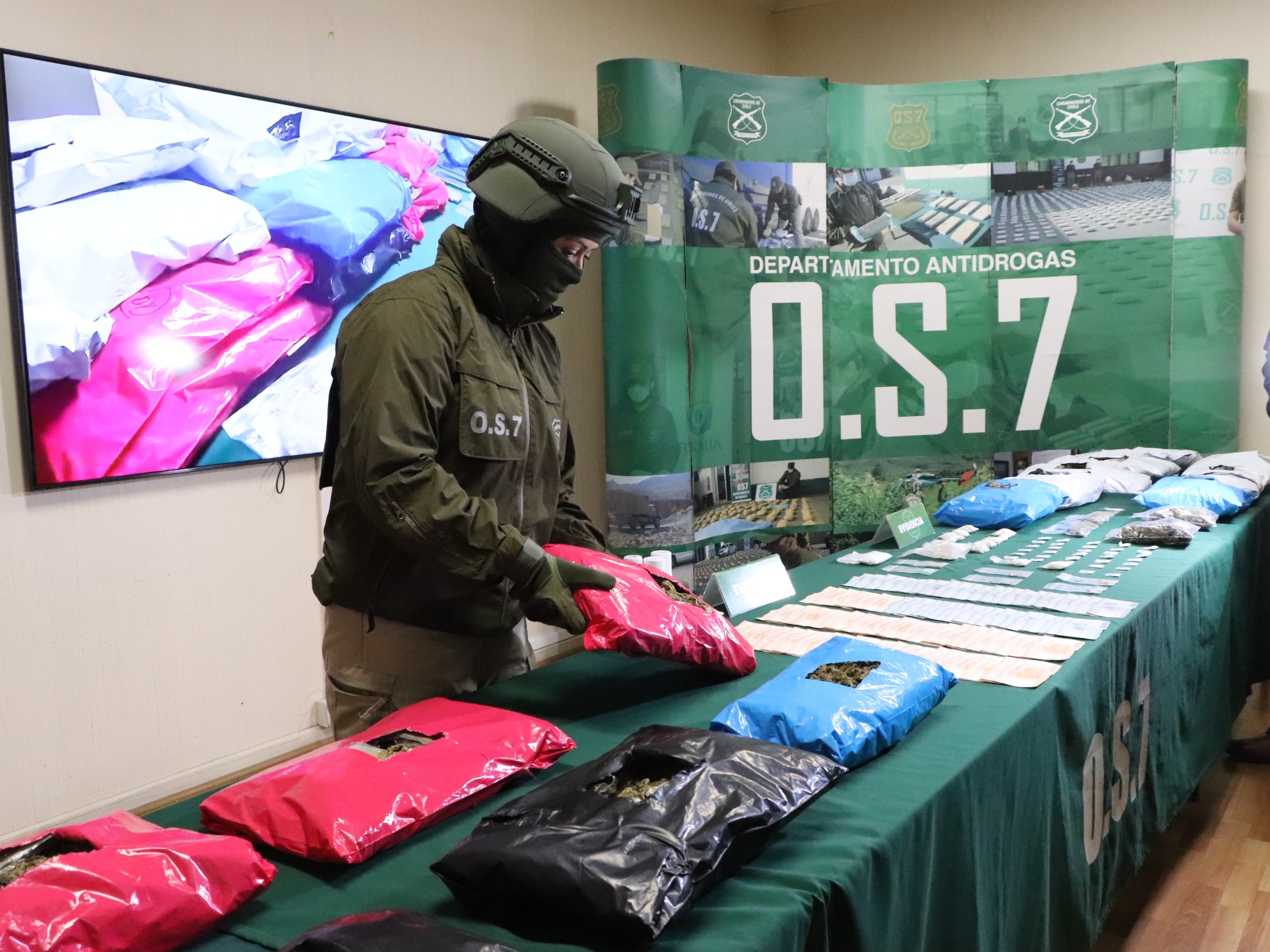 Aumento de 35,8% respecto al año pasado: Carabineros reporta más de 423 kilos de droga decomisada en 2026 en La Araucanía