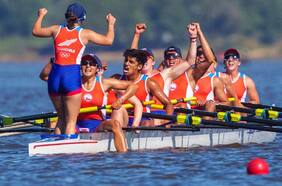 El Team Chile celebra en Asunción y finaliza el remo con una cosecha histórica en los Panamericanos Junior