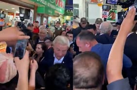 Entre gritos a favor y en contra: así fue la tensa visita de José Antonio Kast al Barrio Franklin