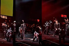 ¡Increíble! : Cantante chino realizó show con seis bailarines robots