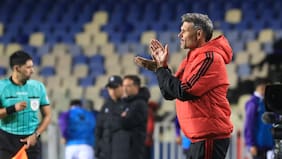 La felicidad de Fernando Ortiz tras el triunfo de Colo Colo sobre Deportes Concepción por la Copa de la Liga