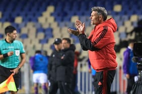 La felicidad de Fernando Ortiz tras el triunfo de Colo Colo sobre Deportes Concepción por la Copa de la Liga