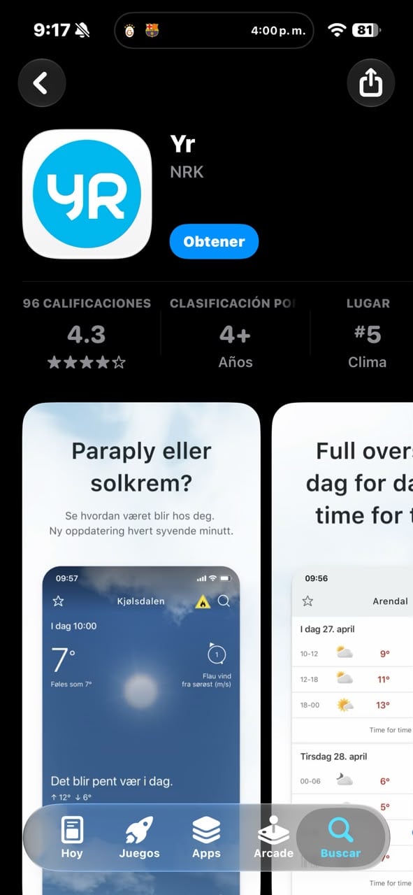 Las 5 mejores apps para consultar el pronóstico del tiempo en Chile