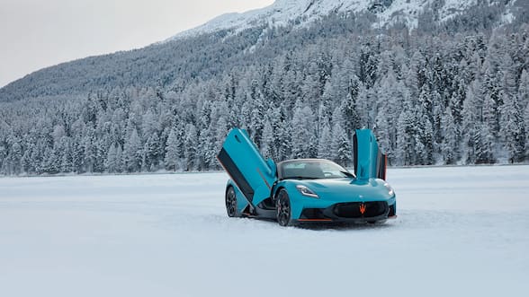 La nueva versión única del Maserati MCPura Cielo se luce en St. Moritz