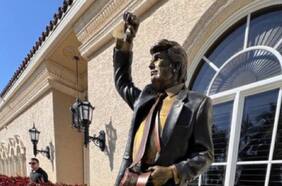 Donald Trump inauguró un monumento de sí mismo