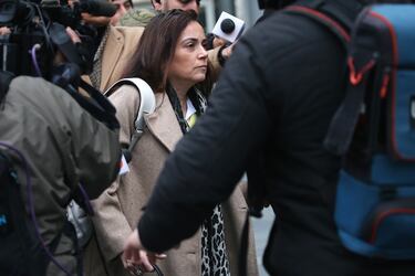 La abogada Leonarda Villalobos llega al Centro de Justicia para para su formalización en caso Audio.