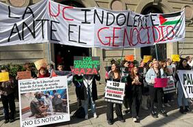 FEUC y estudiantes palestinos exigen a rector Ignacio Sánchez romper relaciones con universidades israelíes