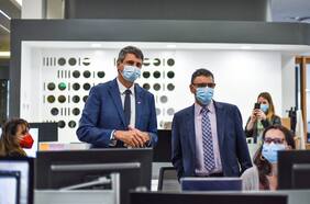 Ministro de Ciencia, Andrés Couve, se reúne con su sucesor, Flavio Salazar: diálogo sobre emprendimiento, innovación a la ciencia social