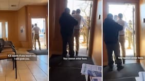 “Si me tocas, te atraparé”: graban a un agente del ICE intentando entrar al consulado de Ecuador en Minneapolis