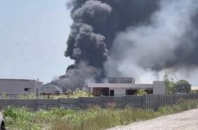 Gran incendio afecta a una empresa de packing y levanta una densa columna de humo en O’higgins