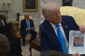 Trump protagoniza tenso momento con su par sudafricano: acusó “limpieza étnica” contra granjeros blancos en ese país
