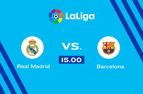 Real Madrid vs. Barcelona, 15.00 horas