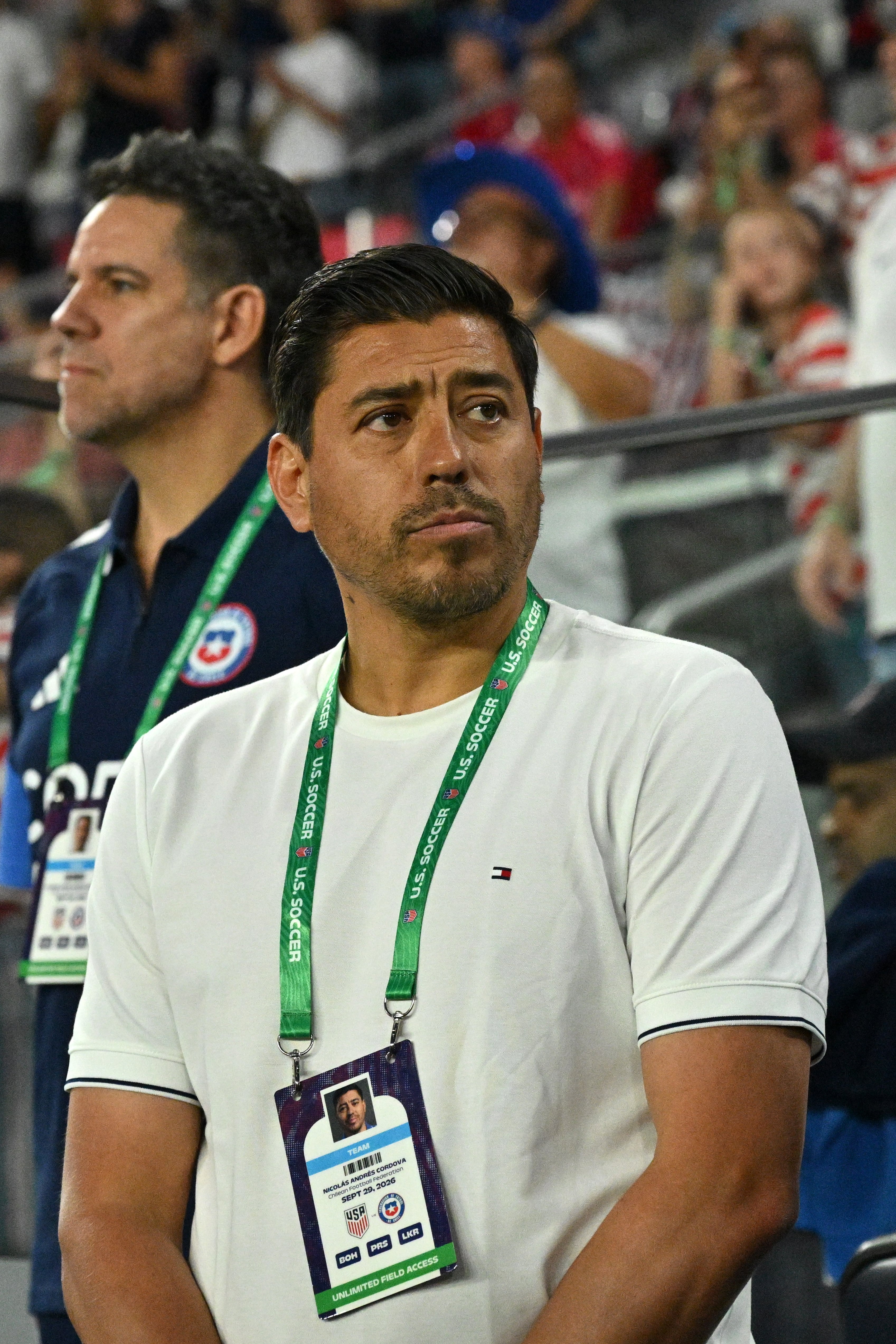 Córdova en el partido de la Roja ante Estados Unidos.