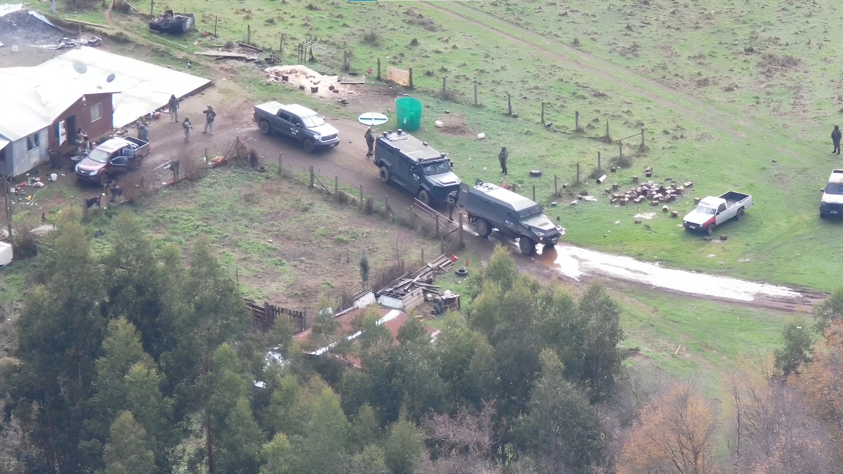 Operativo en comunidad mapuche de Ercilla deja tres detenidos y la incautación de armas y 8 kilos de droga