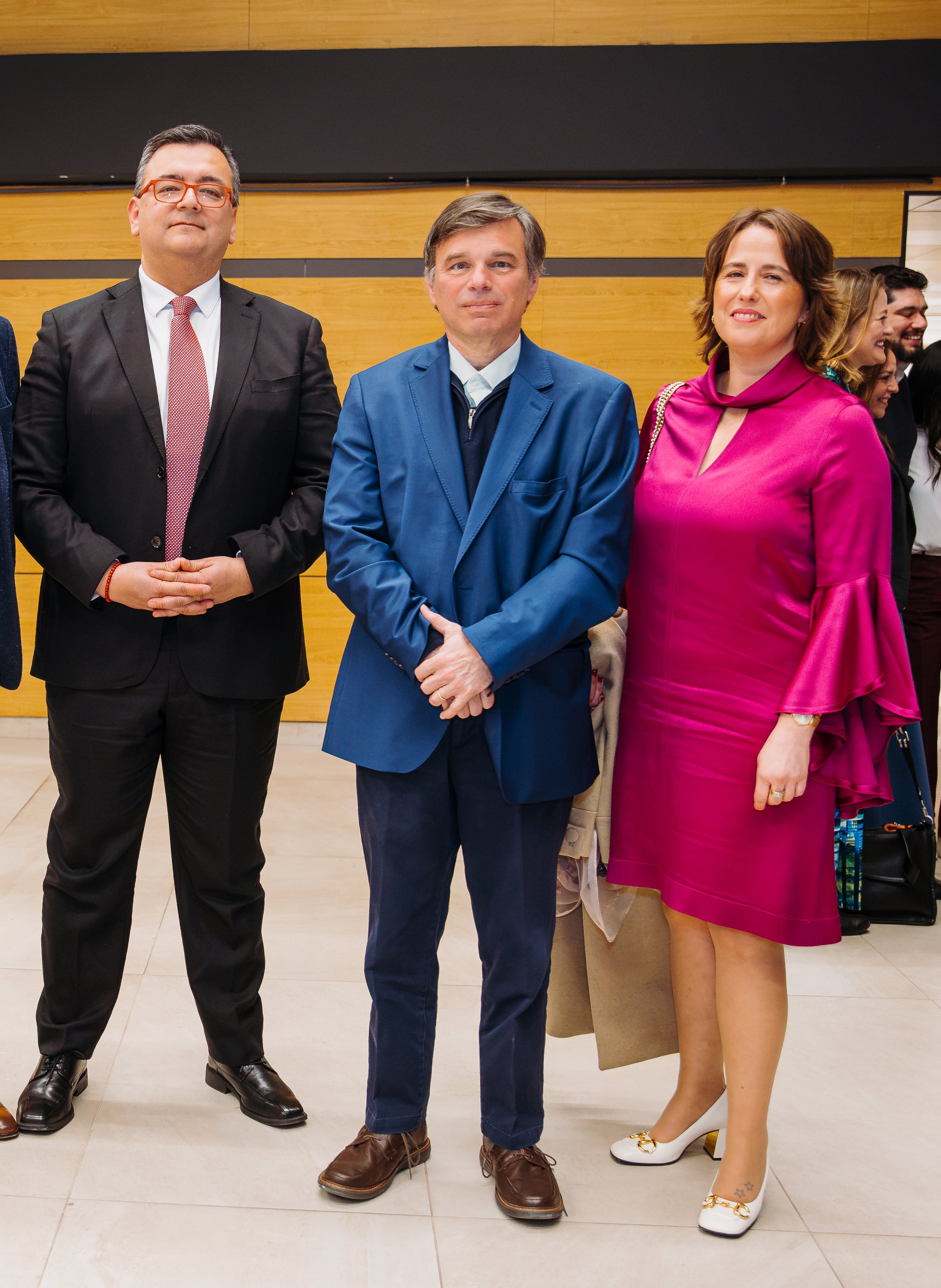 Marcelo Valdivia, vicerrector de INACAP Sede Curicó; Max Besser, gerente general Corportivo de PF y Soledad Schott, vicerrectora de INACAP Sede Talca.