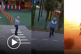 Este hombre estuvo a punto de ser impactado por un dron en Ucrania