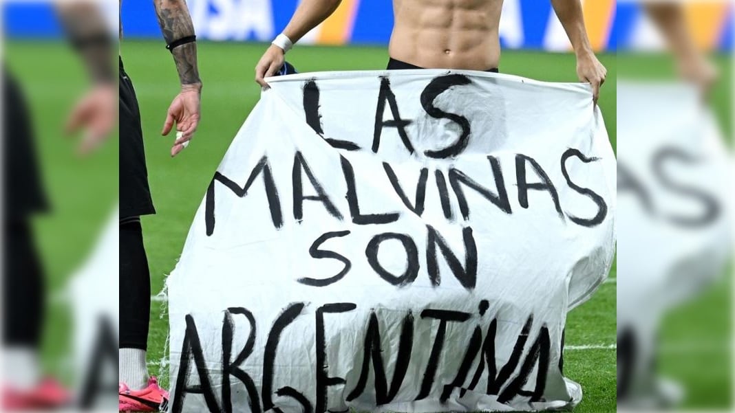 Con varios antecedentes: el castigo que arriesga Argentina y sus jugadores por mostrar el lienzo de las Malvinas