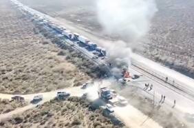 Pescadores bloquean con barricadas la ruta 5 Norte