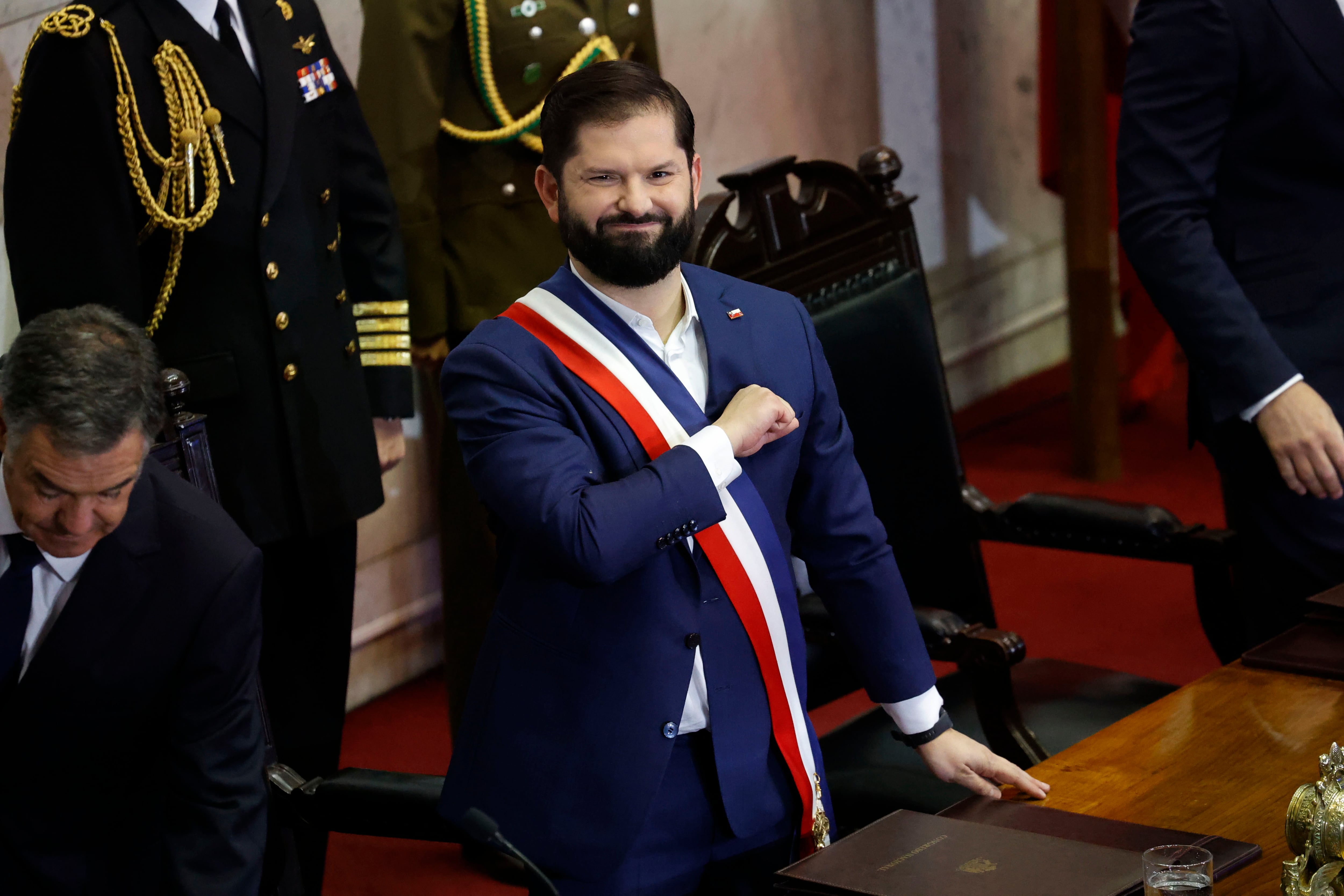 Valparaiso, 1 de junio 2025.
El Presidente de la Republica Gabriel Boric Font realiza la ultima cuenta publica de su periodo ante el salon Plenario del Congreso.
Raul Zamora/Aton Chile
