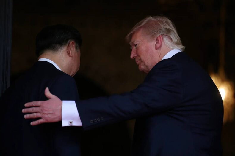 Xi Jinping and Donald Trump