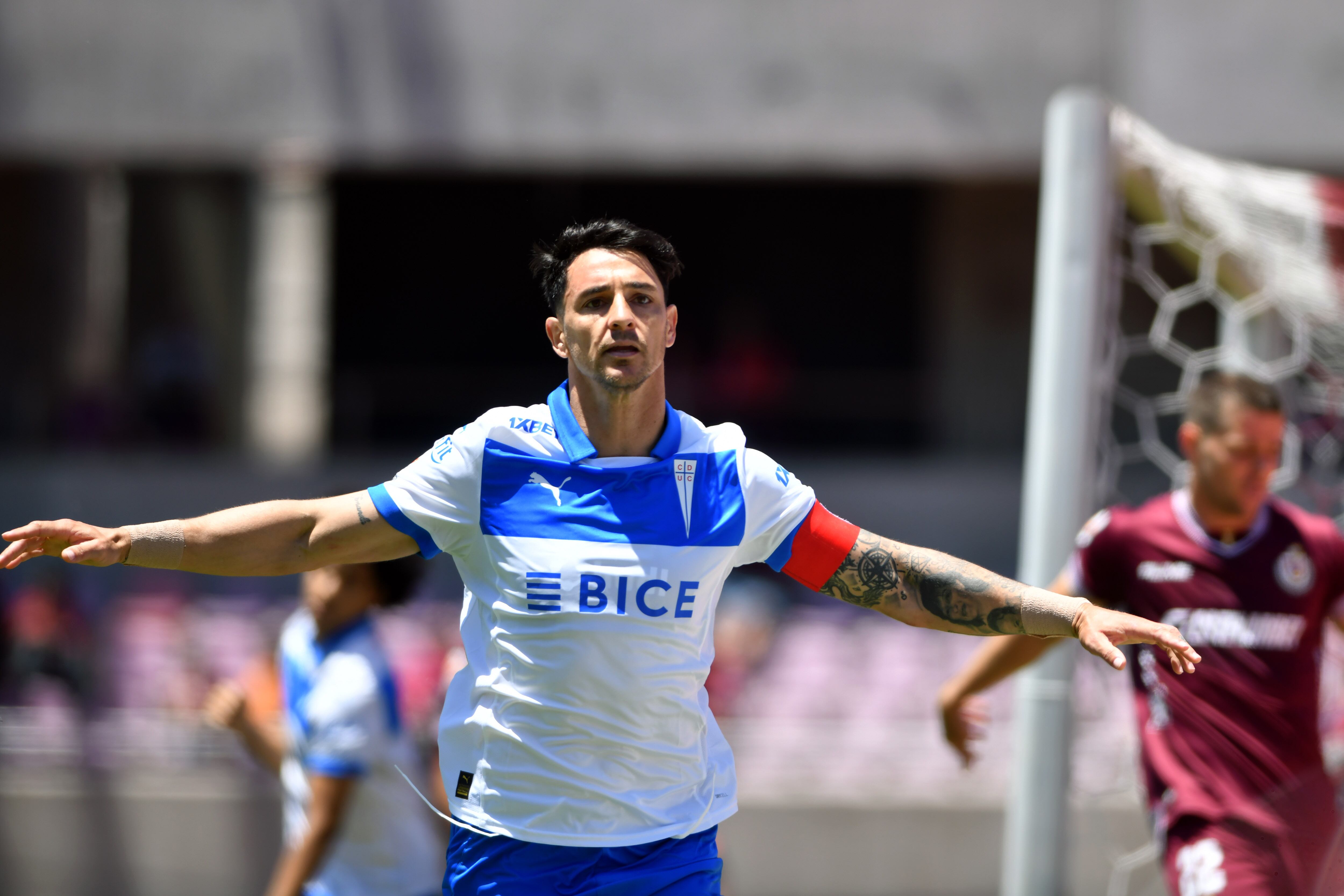 Fernando Zampedri festeja su tanto ante La Serena. Foto: Photosport.