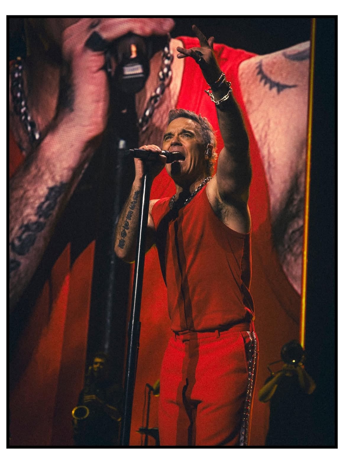Robbie Williams en Colombia.
Fotos: @charlielightening/@thomrylance