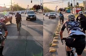 “No tienen respeto por nada”: viral de ciclistas contra el tránsito genera rechazo transversal