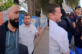 “Es el perro matapacos”: candidato a concejal de Republicanos es increpado por pintar mural de un liceo en Melipilla