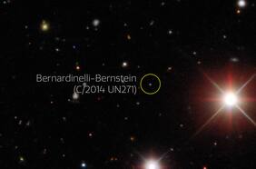 Esta es la fotografía que el telescopio espacial Hubble tomó del cometa que pasará junto al Sol en 2031.