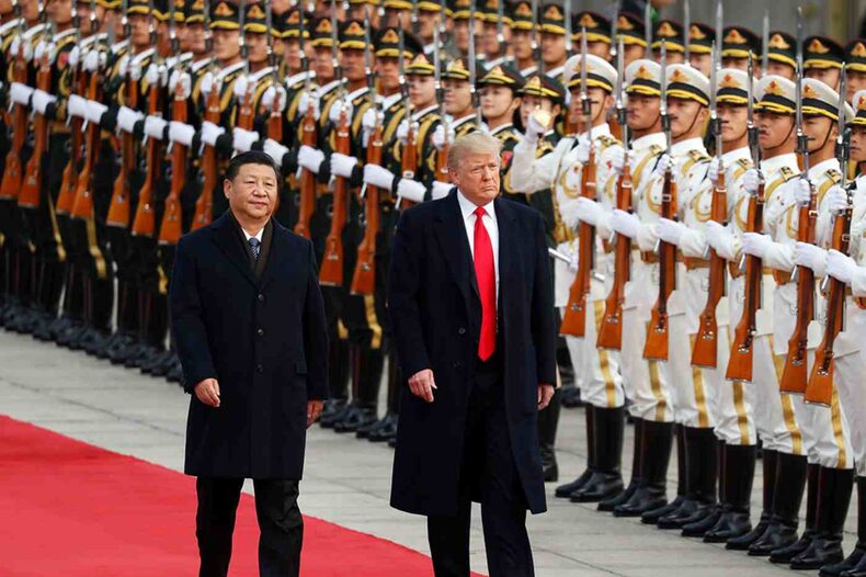Xi Jinping and Donald Trump