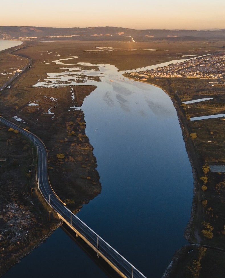 Vista aérea del humedal