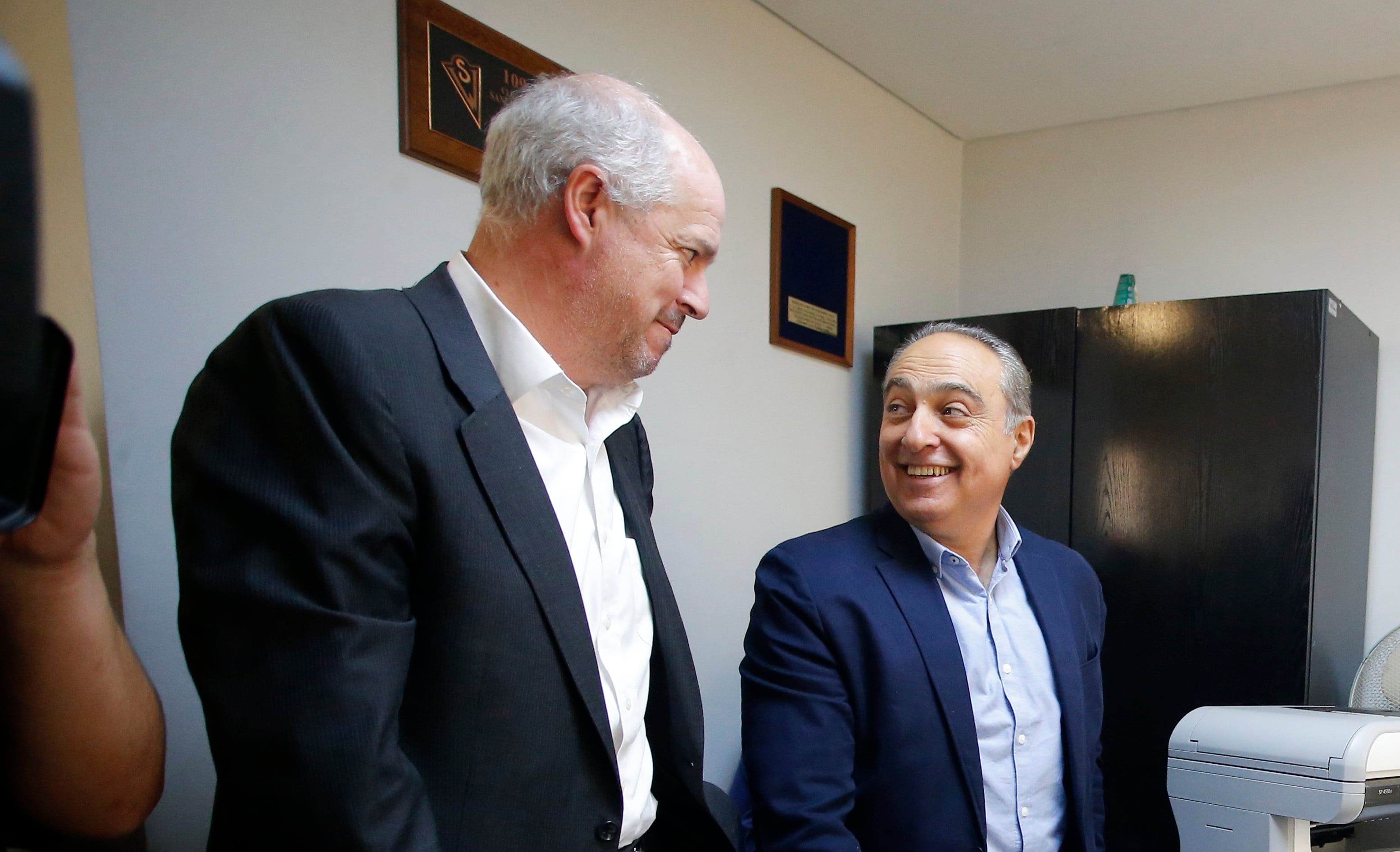 Tagle y Uauy en una candidatura antigua del timonel de Palestino.