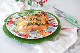 Un clásico: salmón al horno con mantequilla