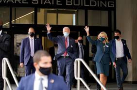 Joe Biden vota de manera anticipada en Delaware y dice que espera ser electo para poder “cambiar las cosas” en EE.UU.